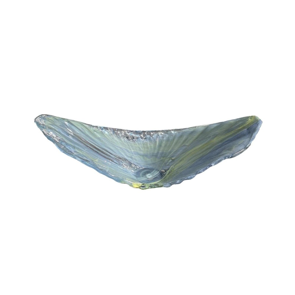 Vtg Murano Glass Flavio Poli Seguso Sommerso Console Centerpiece Bowl‎